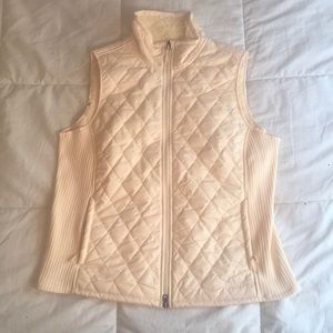 LL Bean Blush fleece lined vest